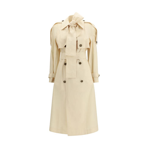 Beige Polyester Trench Coat Burberry