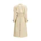 Beige Polyester Trench Coat Burberry