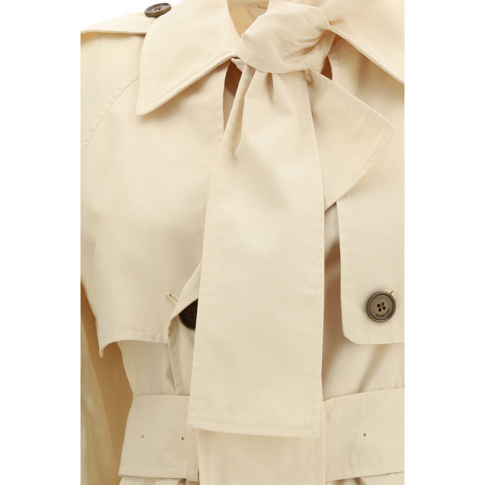 Beige Polyester Trench Coat Burberry