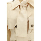 Beige Polyester Trench Coat Burberry