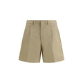 Beige Cotton Bermuda Shorts Prada