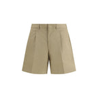 Beige Cotton Bermuda Shorts Prada