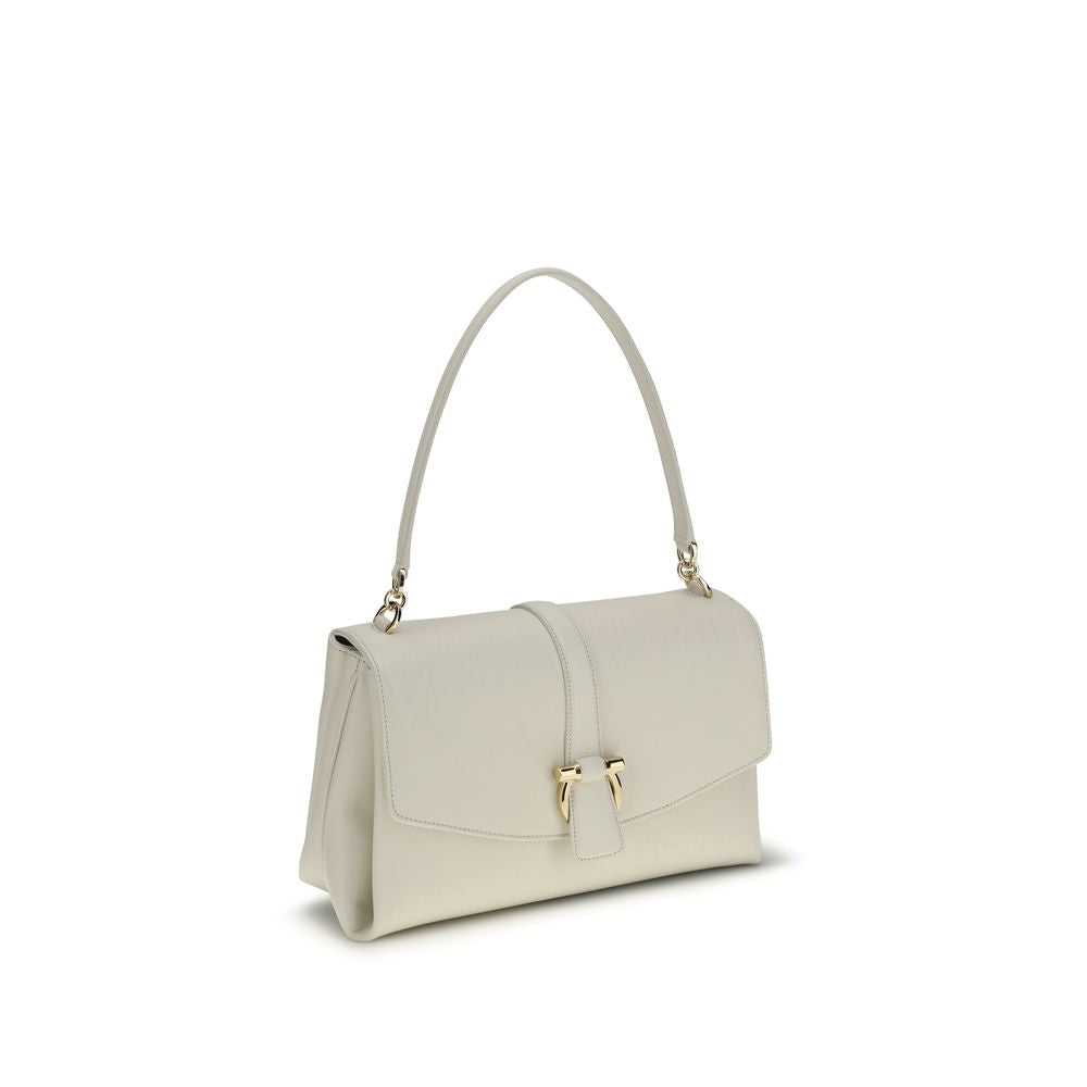 White Calf Leather Bos Taurus Shoulder Bag Ferragamo