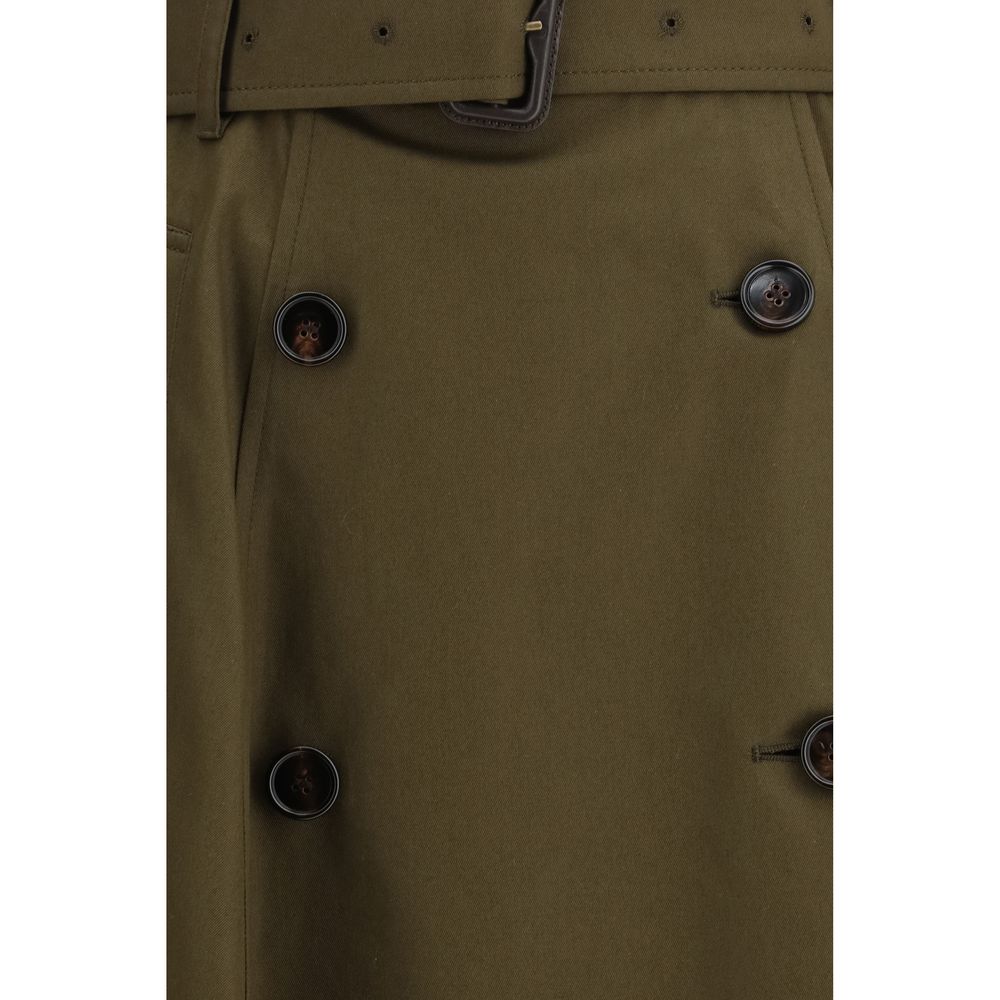 Bicolor Cotton Midi Skirt Burberry