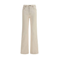 Beige Cotton Bootcut Jeans Burberry