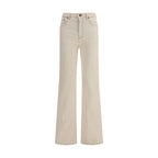 Beige Cotton Bootcut Jeans Burberry