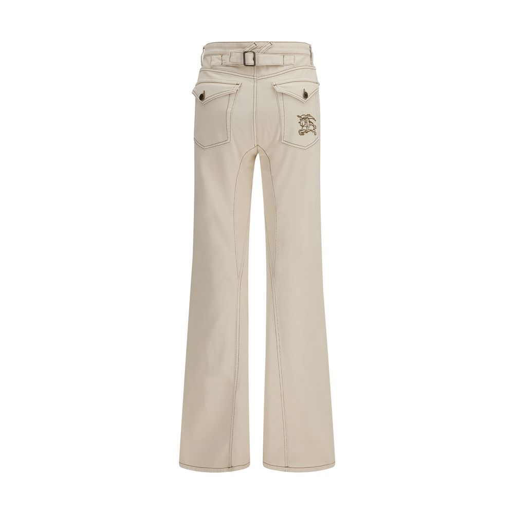 Beige Cotton Bootcut Jeans Burberry