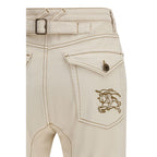 Beige Cotton Bootcut Jeans Burberry
