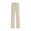 Beige Cotton Flared Jeans Valentino