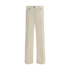 Beige Cotton Flared Jeans Valentino