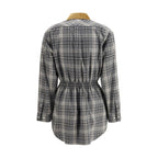 Gray Cotton Casual Dress Miu Miu