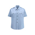 Blue Cotton Shortsleeve Shirt Prada