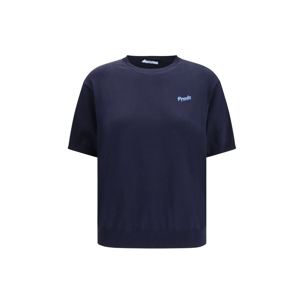 Blue Silk Sweatshirt Prada