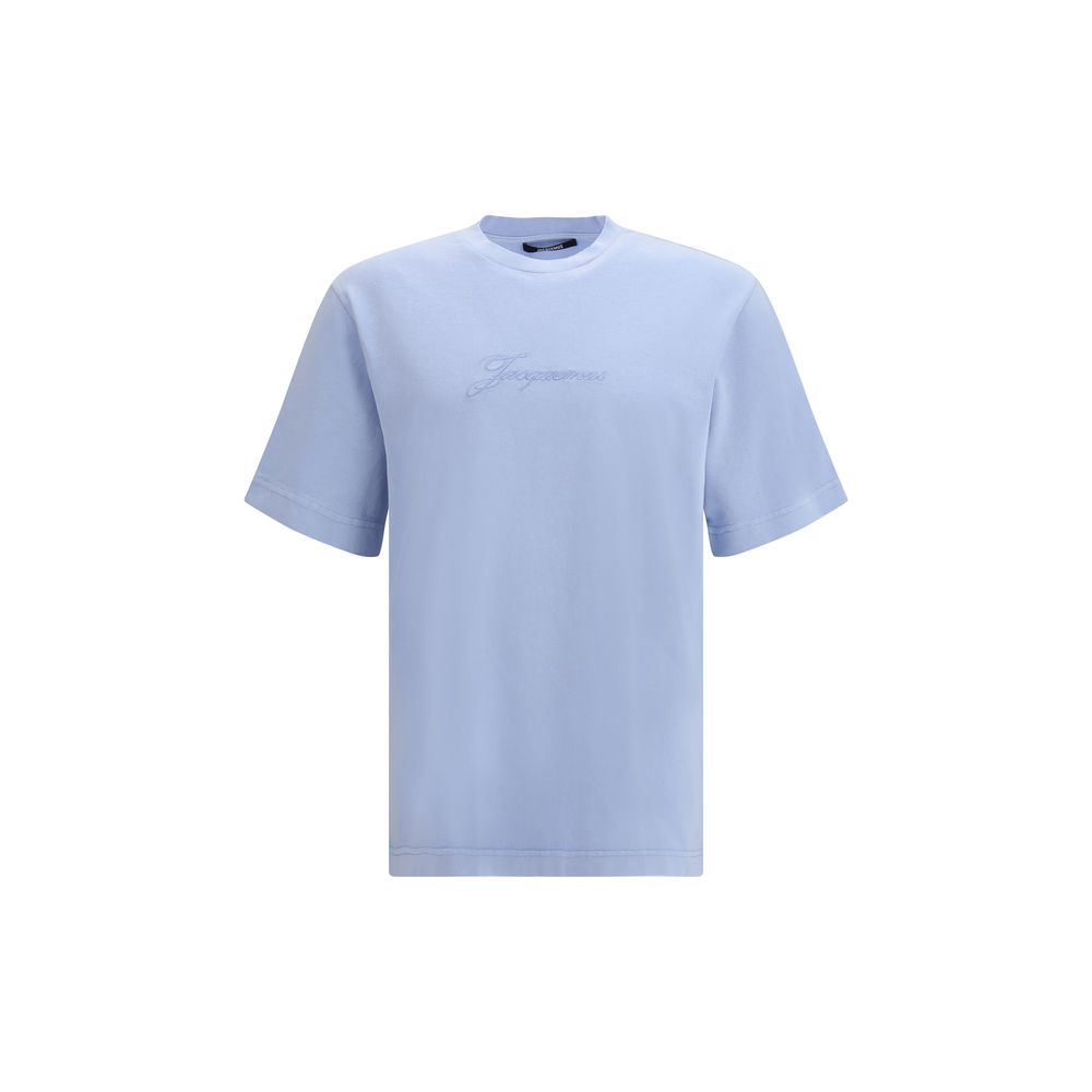 Blue Cotton Sleeveles T-Shirt Jacquemus
