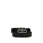 Black Calf Leather Bos Taurus Belt Balenciaga