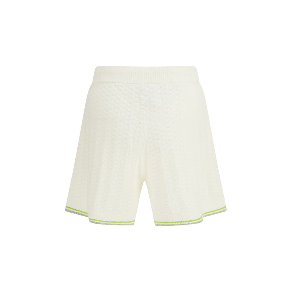 White Cotton Bermuda Shorts Casablanca