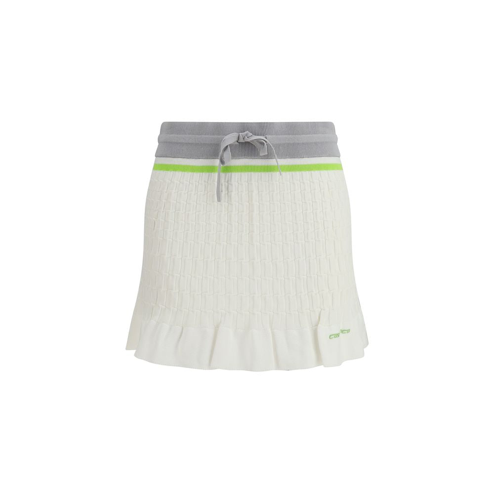 White Cotton Mini Skirt Casablanca