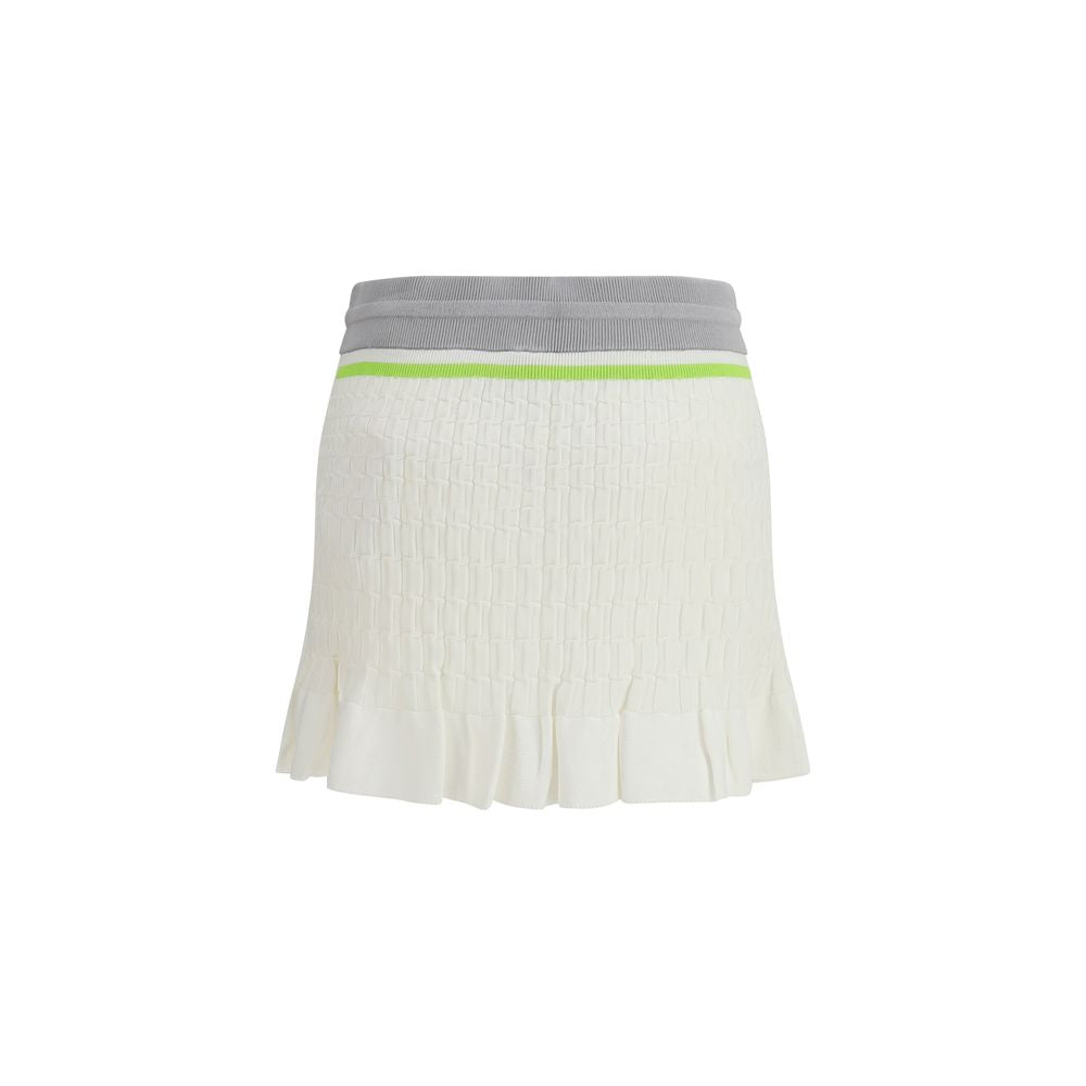 White Cotton Mini Skirt Casablanca