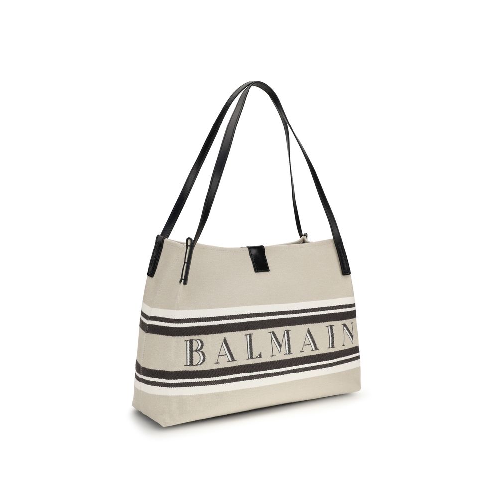 Multicolor Cotton Shoulder Bag Balmain