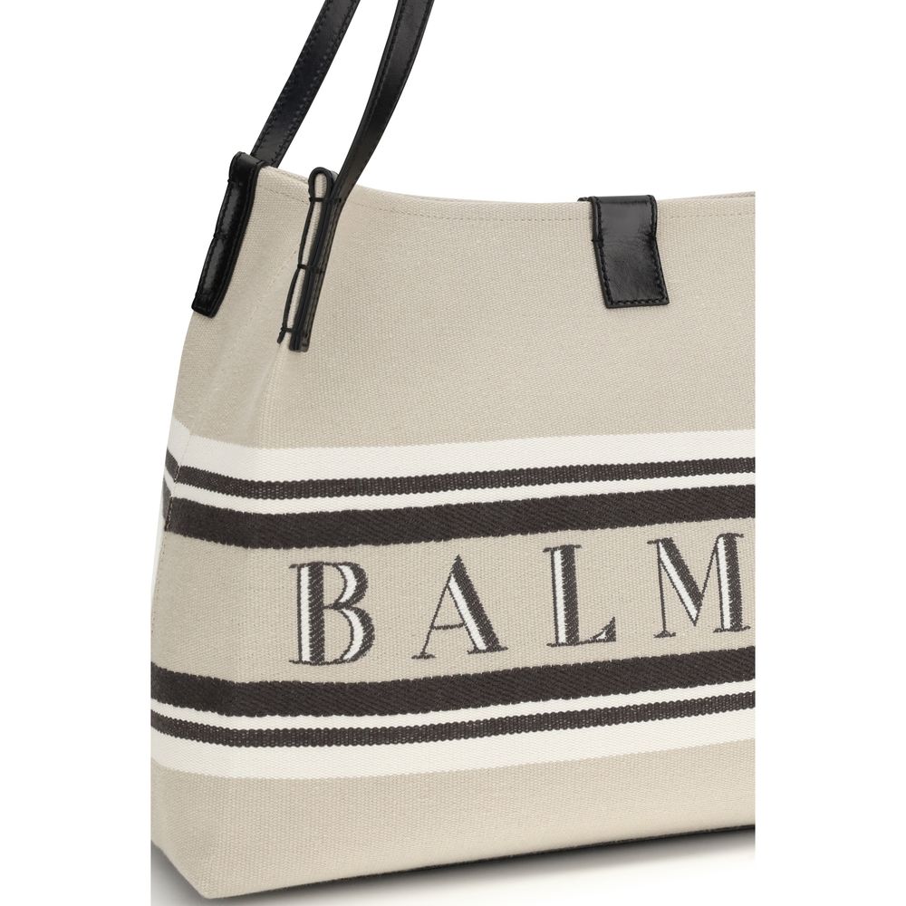 Multicolor Cotton Shoulder Bag Balmain