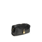 Black Calf Leather Bos Taurus Shoulder Bag Balmain