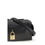 Black Calf Leather Bos Taurus Shoulder Bag Balmain