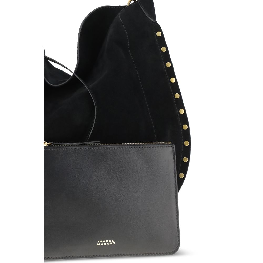 Black Calf Leather Bos Taurus Shoulder Bag Isabel Marant