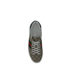 Beige Fabric Low Top Sneakers