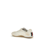 White Calf Leather Bos Taurus Low Top Sneakers Gucci