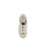 White Calf Leather Bos Taurus Low Top Sneakers Gucci