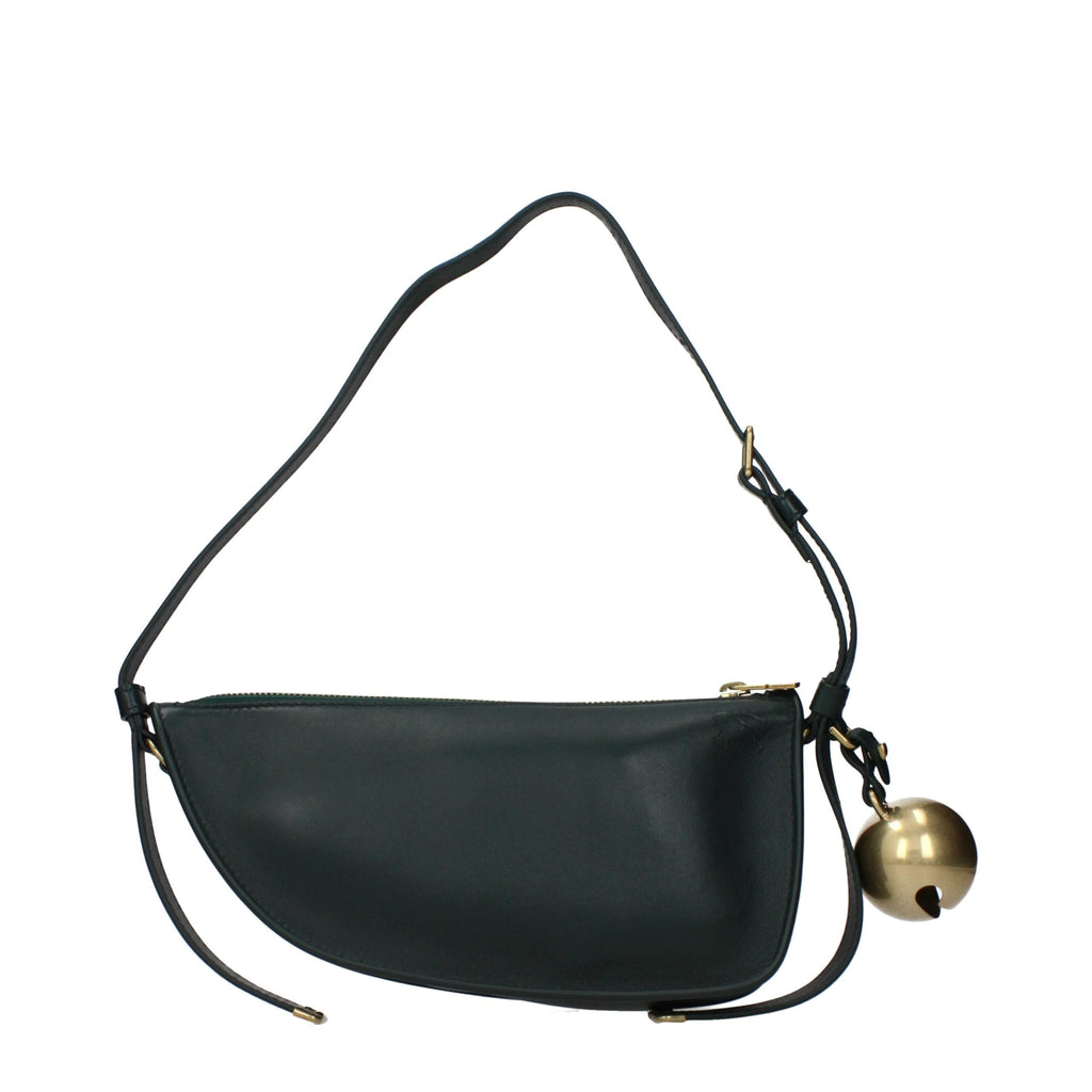 Green Leather Shoulder Bag Burberry