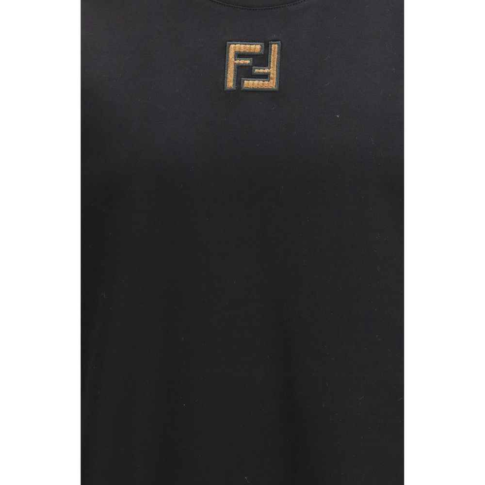 Black Cotton T-Shirt Fendi