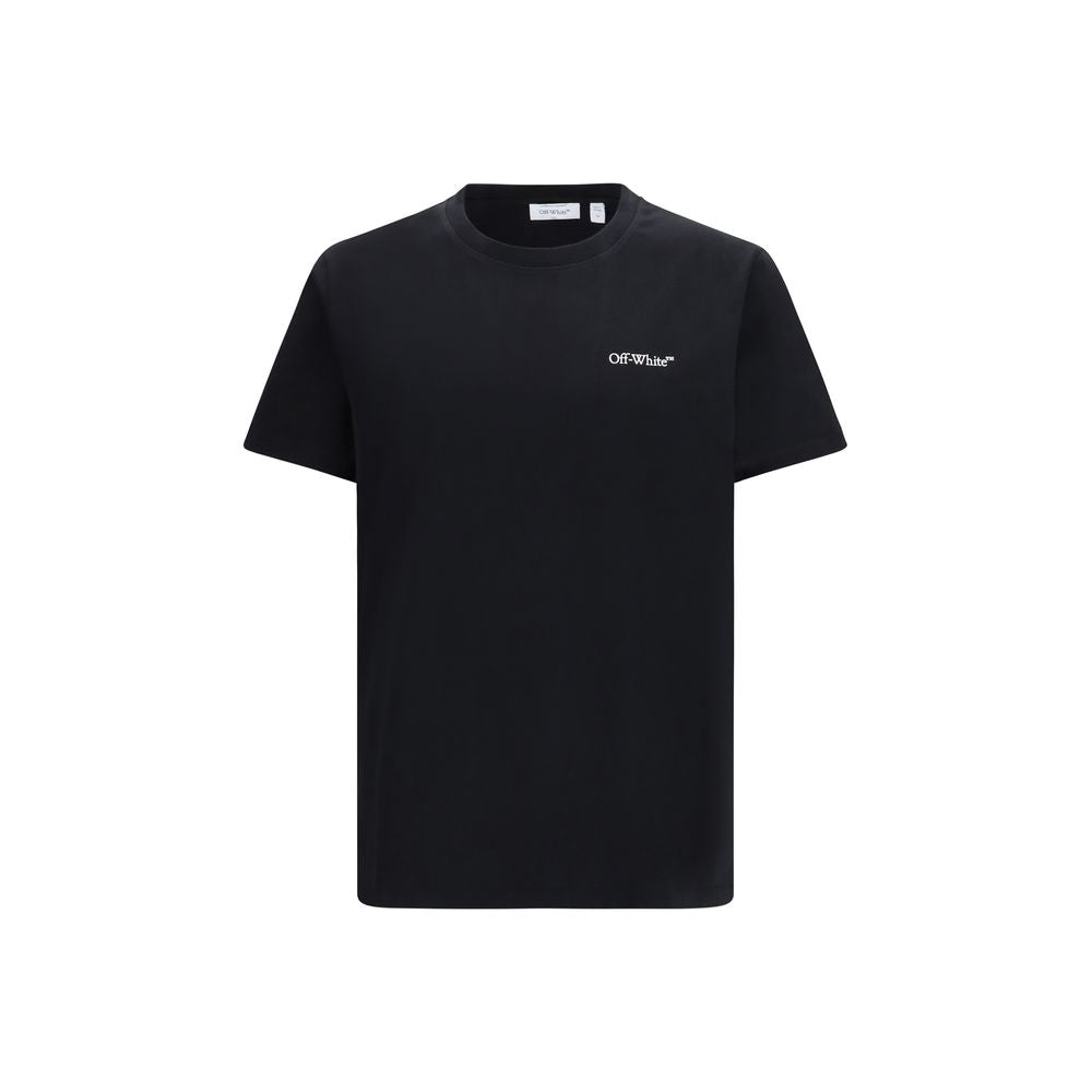 Black Cotton T-Shirt Off-White