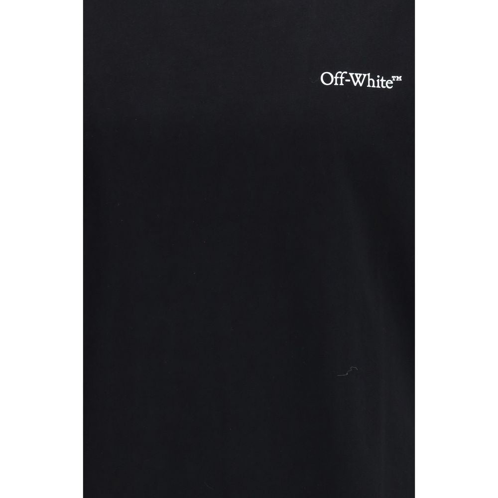 Black Cotton T-Shirt Off-White