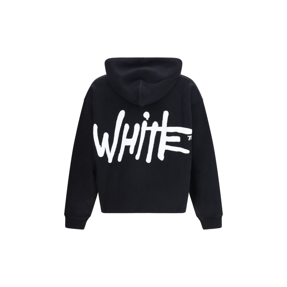 Black Cotton Sweatshirt Off-White