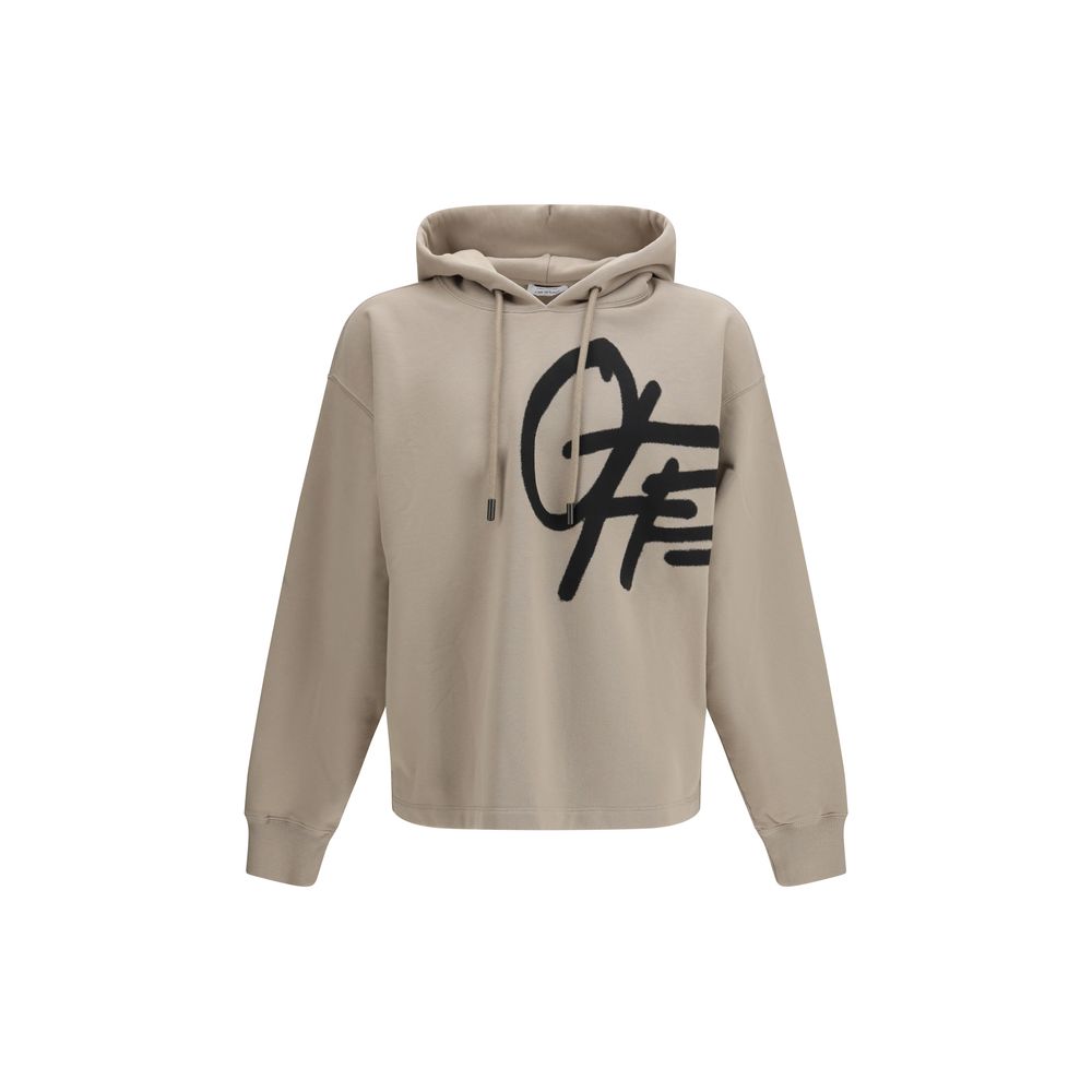 Beige Cotton Sweatshirt Off-White