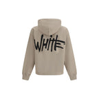 Beige Cotton Sweatshirt Off-White