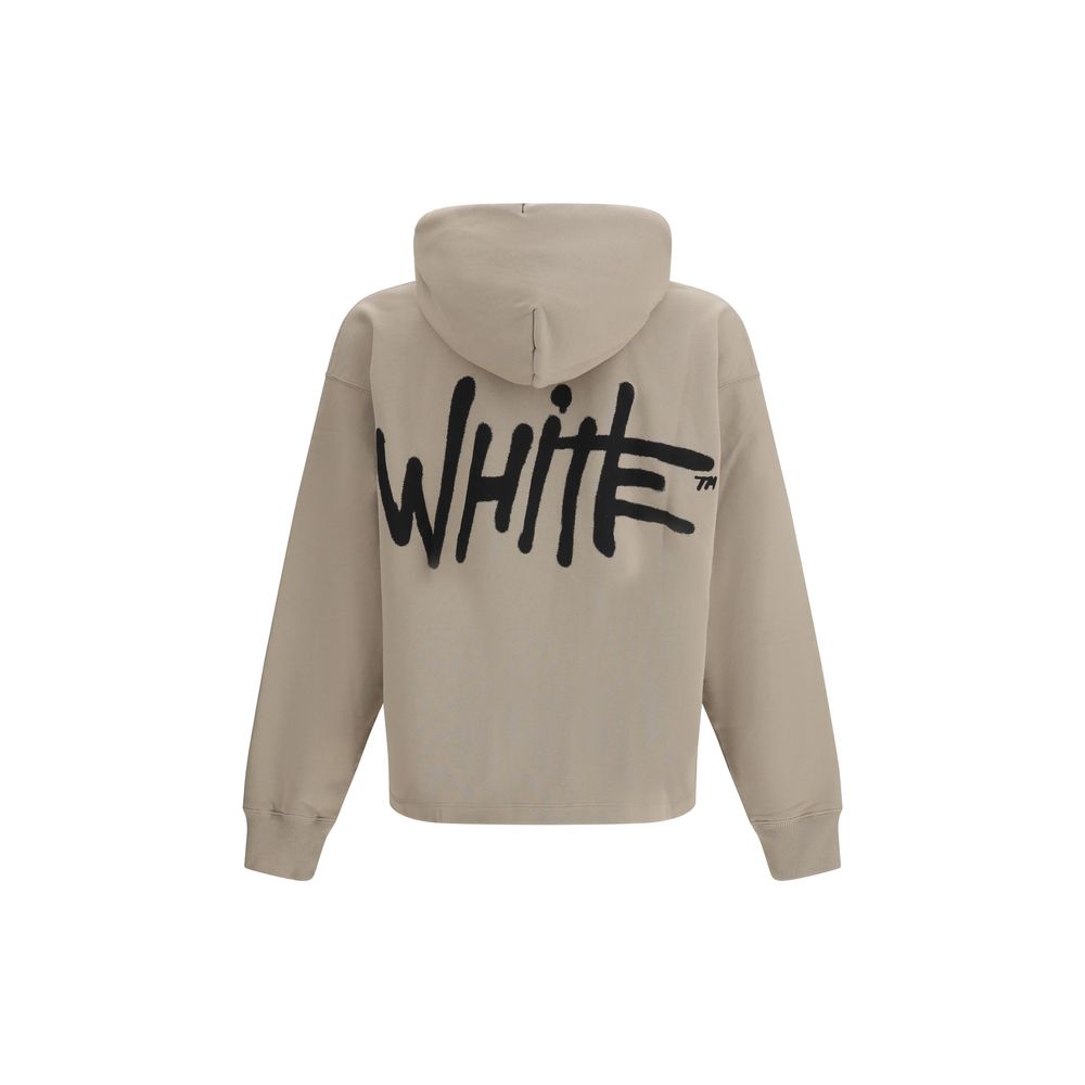 Beige Cotton Sweatshirt Off-White