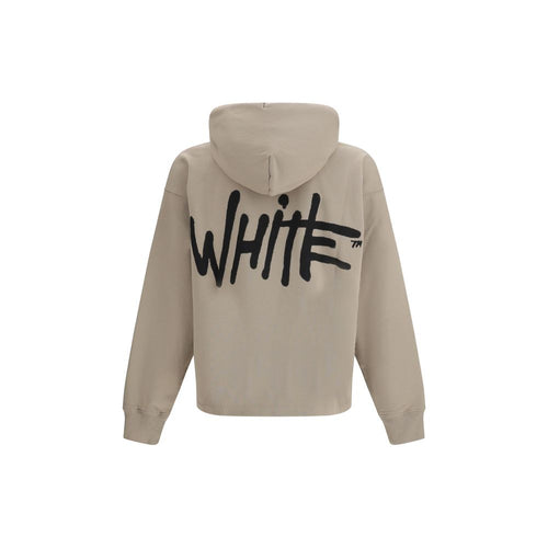 Beige Cotton Sweatshirt Off-White