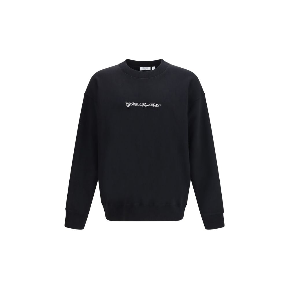 Black Cotton Sweatshirt Off-White