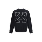 Black Cotton Sweatshirt Off-White