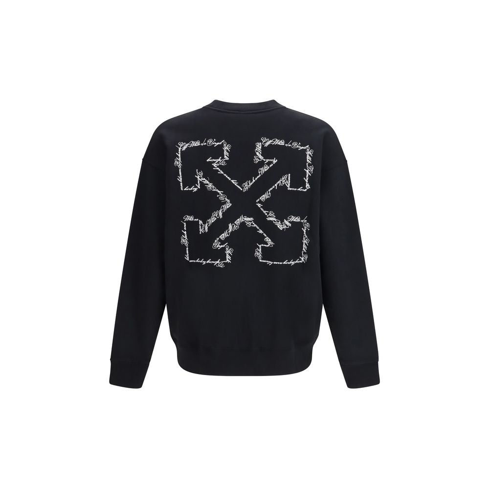 Black Cotton Sweatshirt Off-White