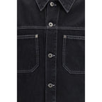 Black Cotton Denim Jacket Off-White