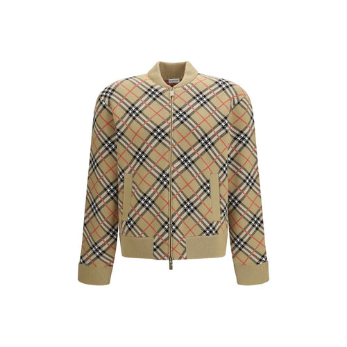 Beige Wool Bomber Burberry