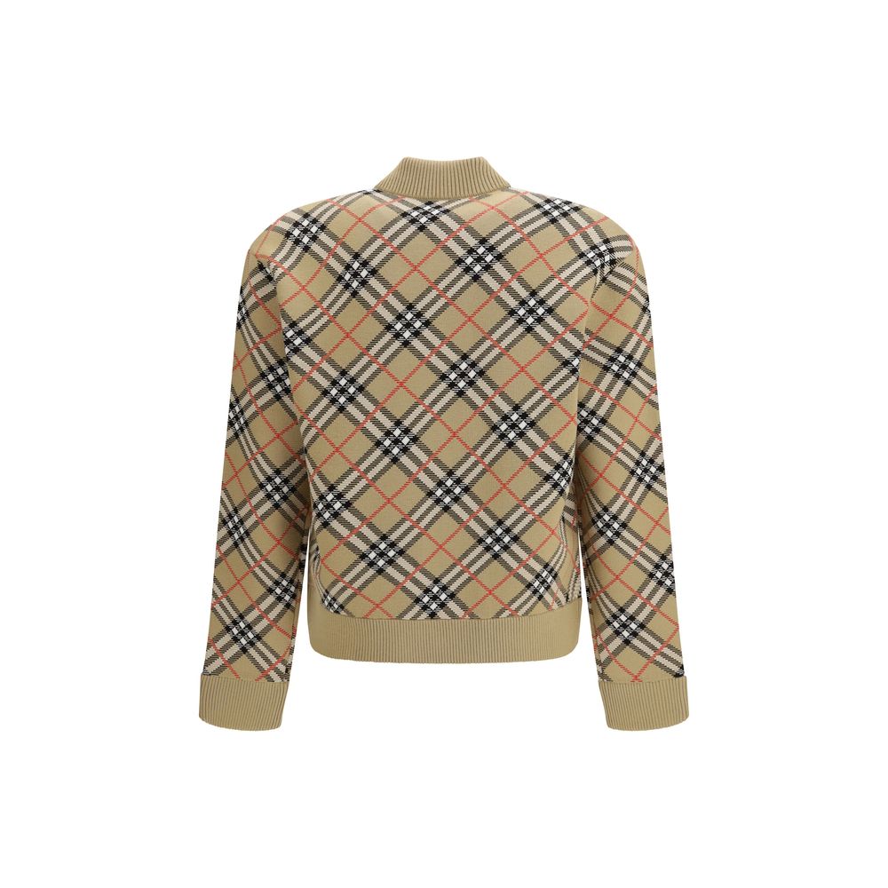 Beige Wool Bomber Burberry