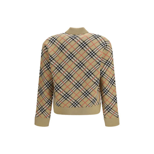 Beige Wool Bomber Burberry