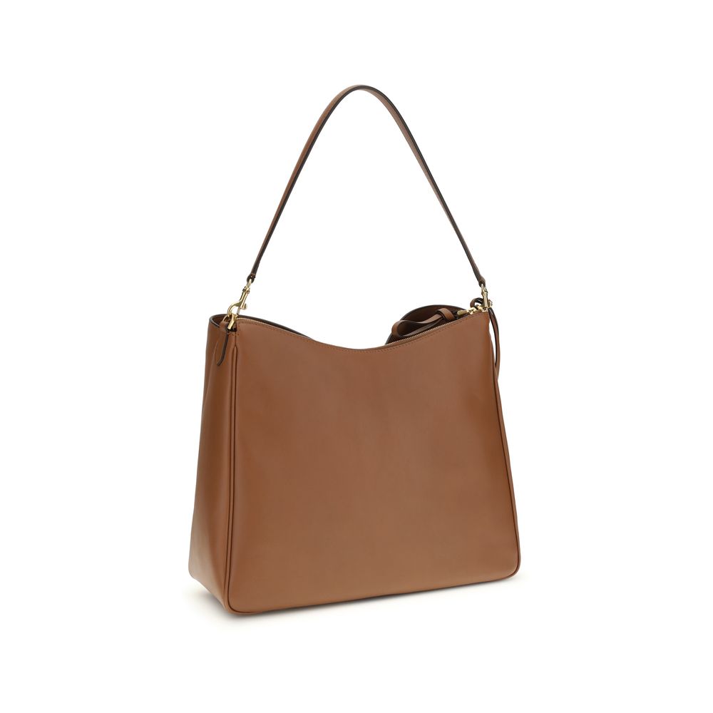 Beige Calf Leather Bos Taurus Shoulder Bag Balenciaga