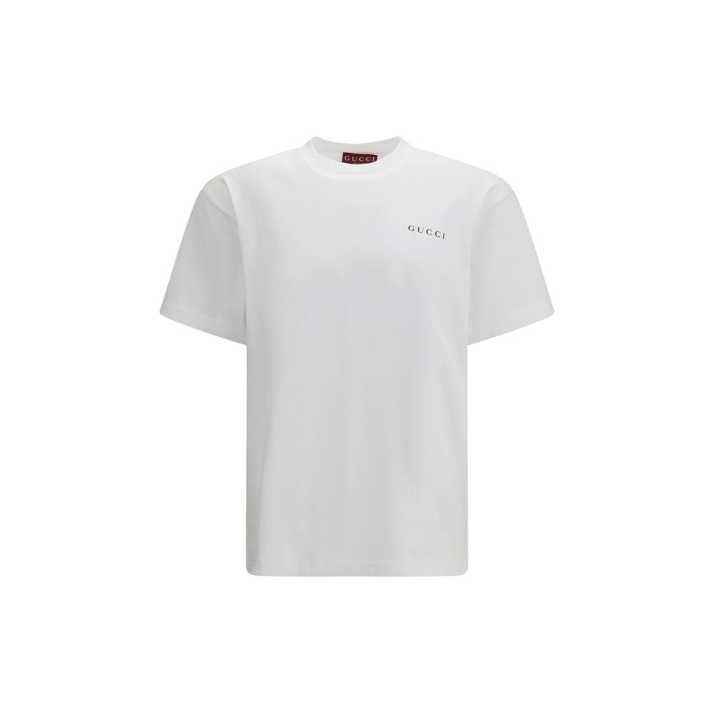 White Cotton T-Shirt Gucci