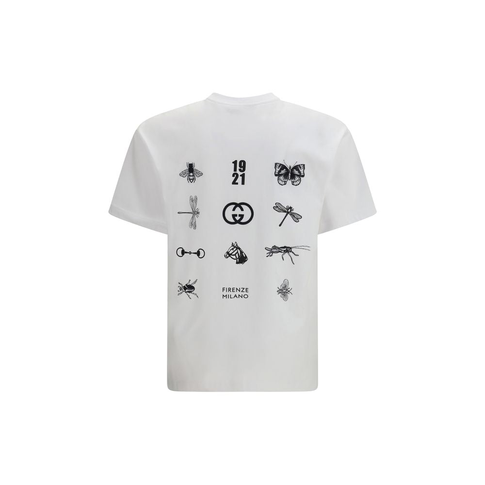 White Cotton T-Shirt Gucci