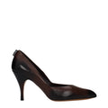 Brown Leather High Heel Pumps Miu Miu